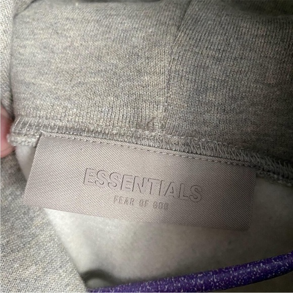 Essentials Fear Of God Gray Hoodie Sweatshirt - Picture 9 of 11